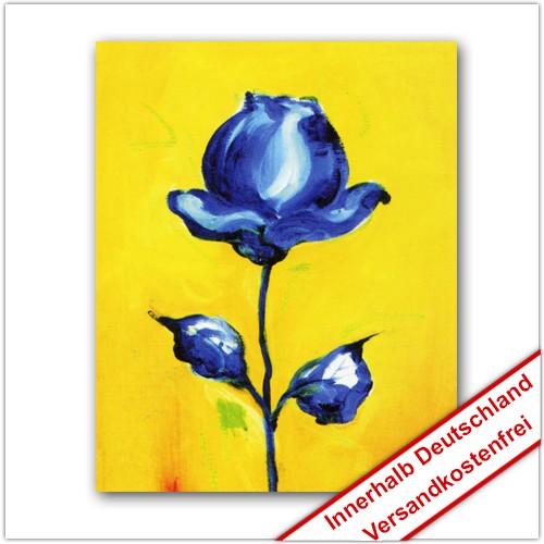 Leinwanddruck Motiv: Blaue Blume