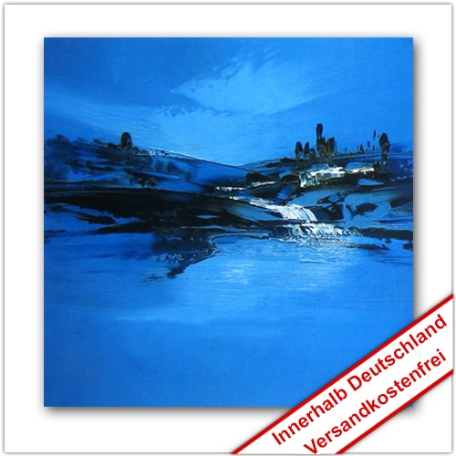 Leinwanddruck Motiv: Blaue Landschaft