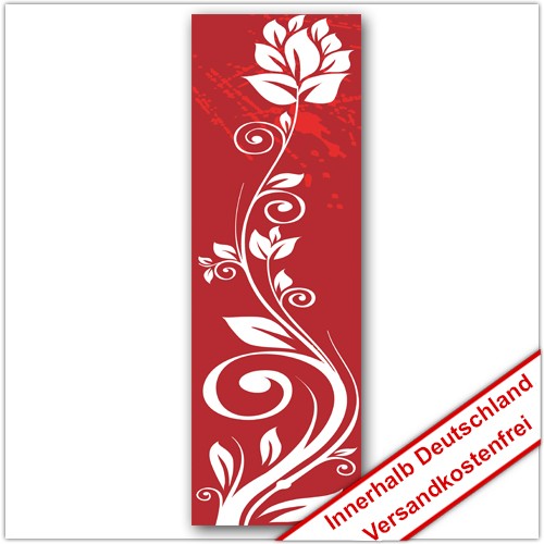 Leinwanddruck - Motive: Blumenranke - Rot