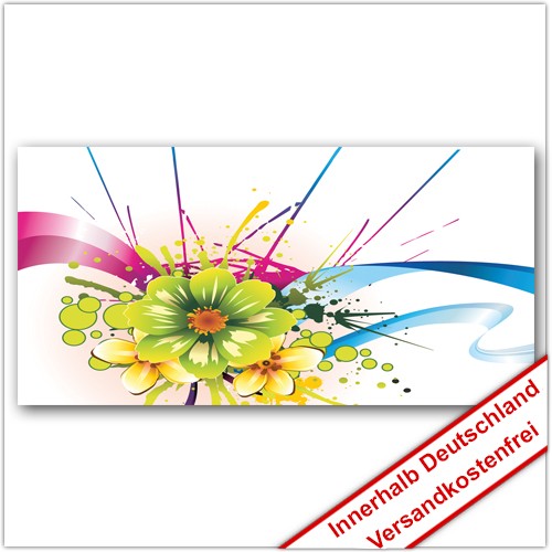 Leinwanddruck - Motive: Farbklecks Blumen