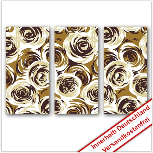 Leinwanddruck - Motive: Rosen - 3 Teiler