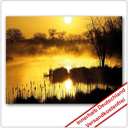 Leinwanddruck - Motive: Sonnenuntergang See