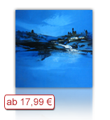 Leinwanddruck Motiv - Blaue Landschaft