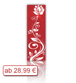 Leinwanddruck Blumen Motiv - Blumenranke Rot