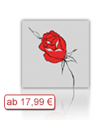 Leinwanddruck Motiv - Rose - Zeichnung 003